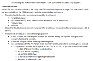 pts clsi cardiochek eglu lipid